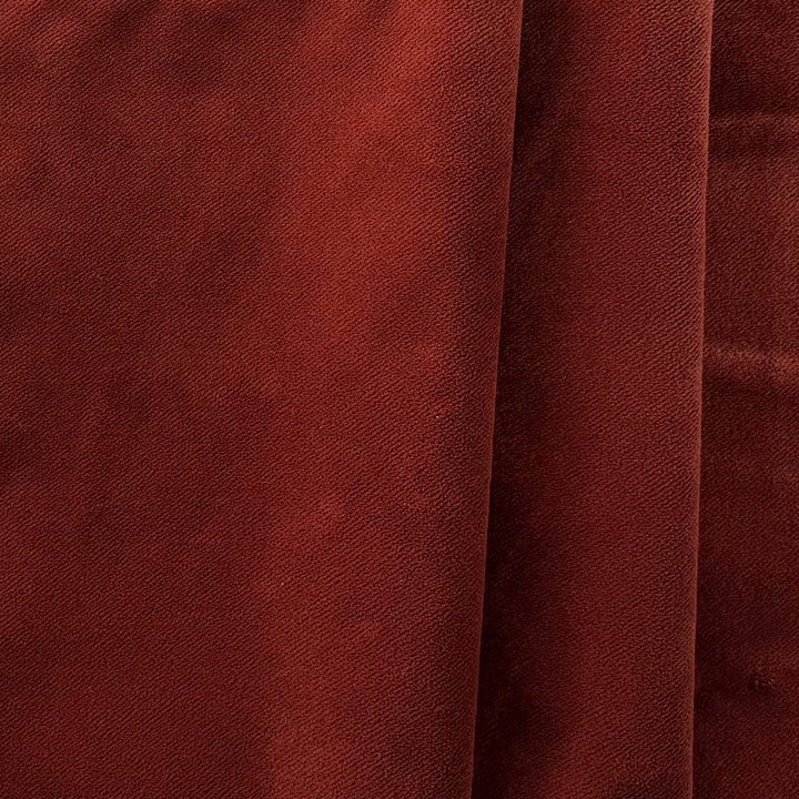 High-End Spiced Rust Non-Flammable Polyester Velvet (Made in Italy)