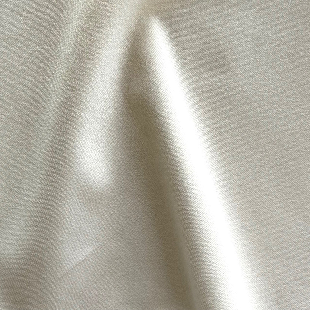 High-End Classic Winter White Fire Retardant Polyester Velvet (Made in Italy)