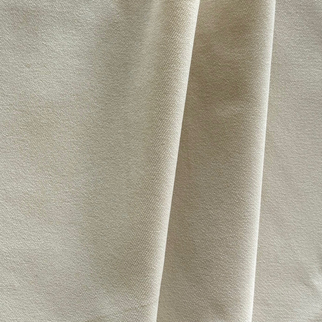 High-End Classic Winter White Fire Retardant Polyester Velvet (Made in Italy)