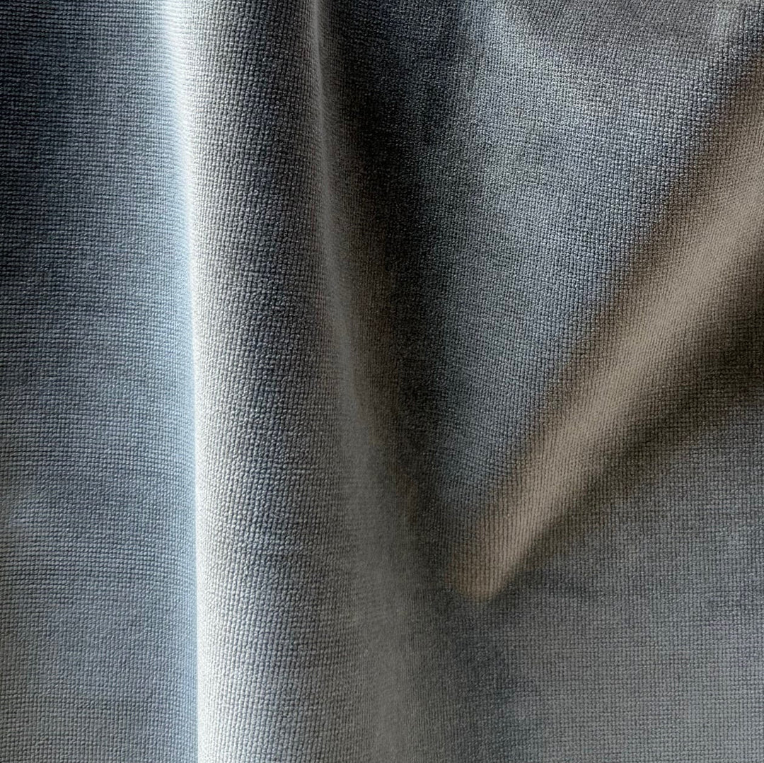 High-End Silver Chalice Grey Fire Retardant Polyester Velvet (Made in Italy)