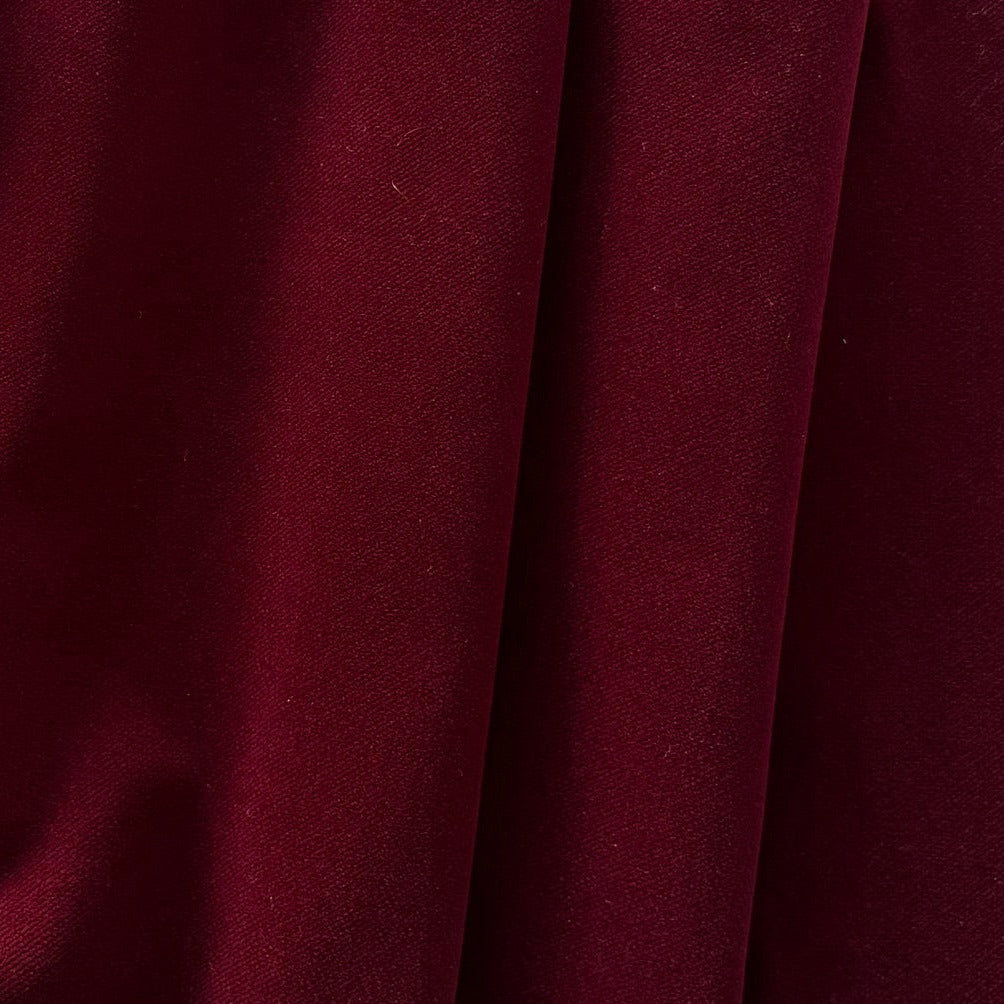 High-End Sangria Wine Fire Retardant Polyester Velvet (Made in Italy)