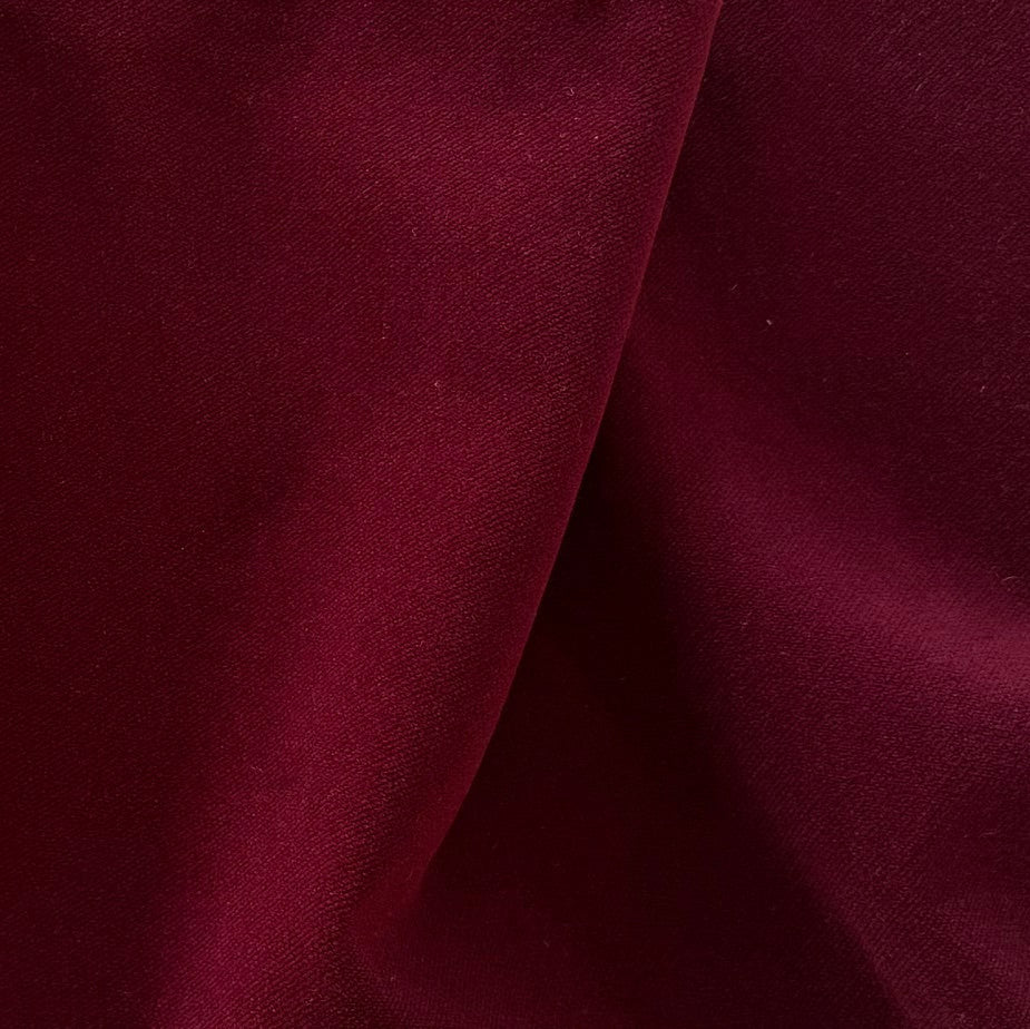 High-End Sangria Wine Fire Retardant Polyester Velvet (Made in Italy)