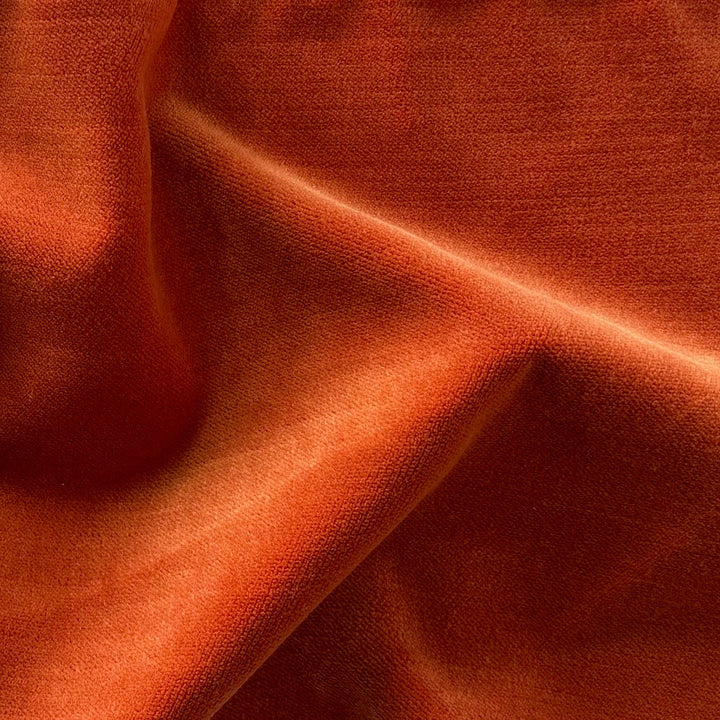 High-End Burnt Orange Fire Retardant Polyester Blend Velvet (Made in Italy)