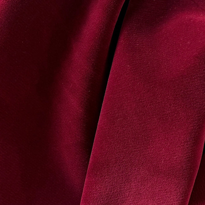 High-End Jeweled Ruby Lush Cotton & Rayon Velvet (Made in Italy)