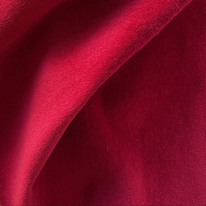 High-End Maraschino Kiss Lush Cotton & Rayon Velvet (Made in Italy)