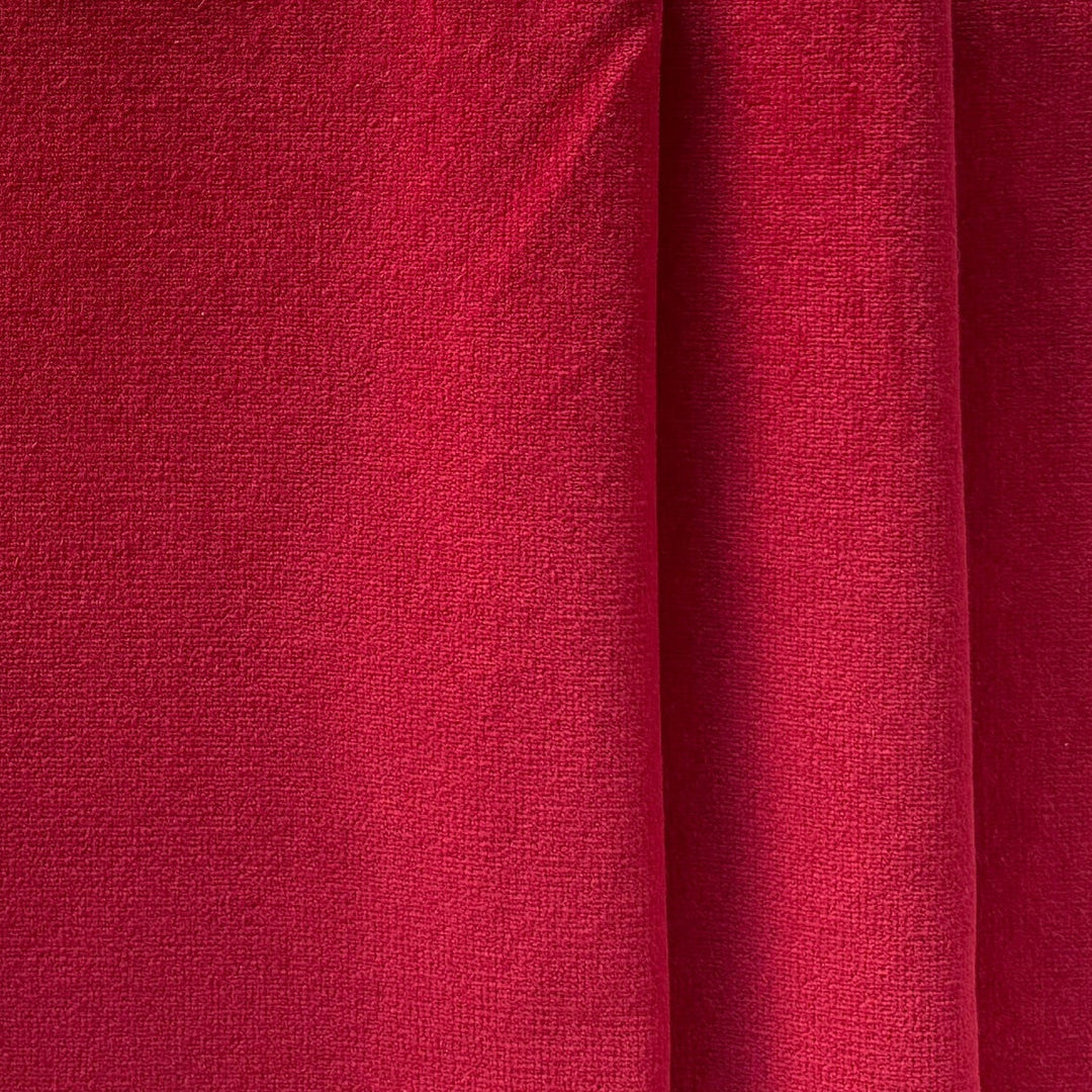 High-End Maraschino Kiss Lush Cotton & Rayon Velvet (Made in Italy)