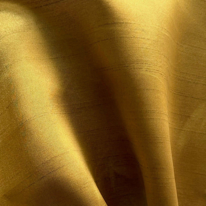 Baroque Gold Fire Retardant Polyester Shantung Satin (Made in Italy)