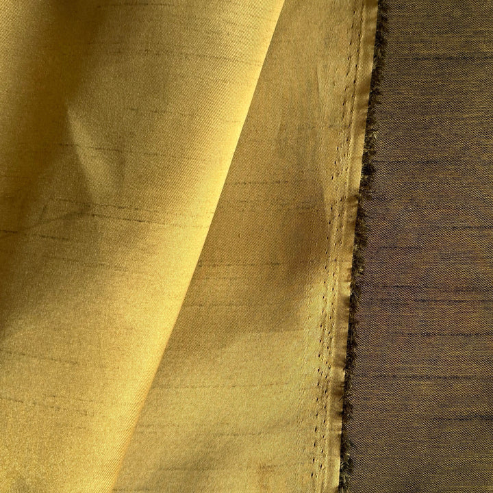 Baroque Gold Fire Retardant Polyester Shantung Satin (Made in Italy)