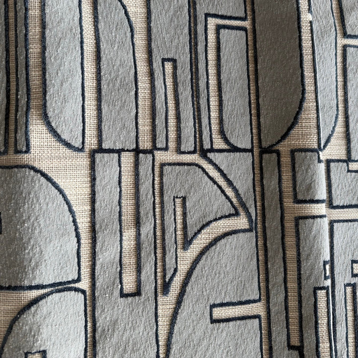 High End Ice Blue Velvet Puzzle Textured Cotton Blend (Made in India)