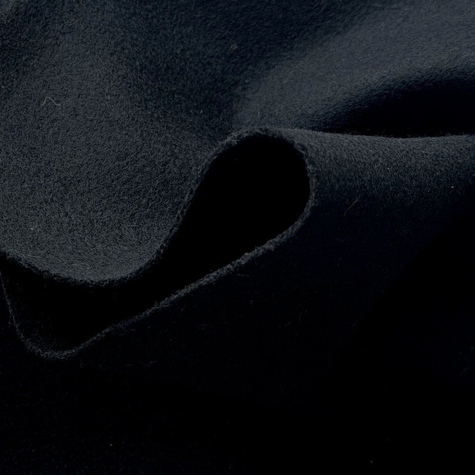 Fire Retardant Onyx Stiffer Wool Melton Coating (Made in Italy)