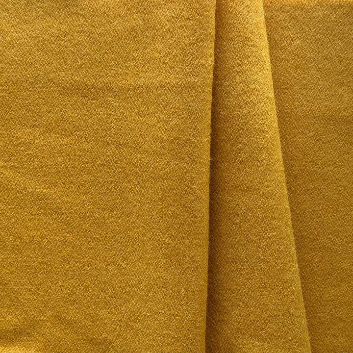 High-End Goldenrod Prairie Shetland Wool Coating (Made in Italy)