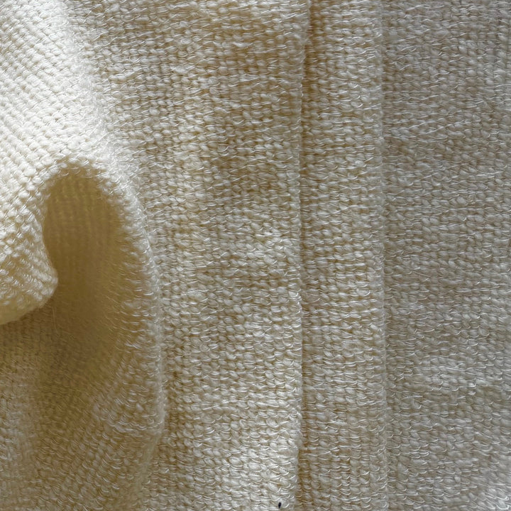 High-End Pale Ivory Wool Blend Bouclé (Made in Italy)