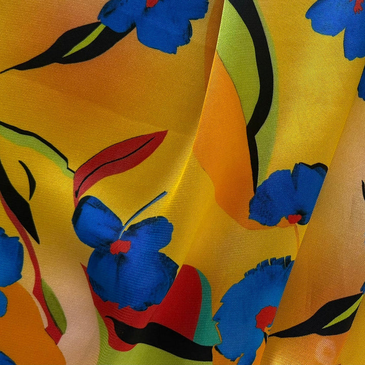 Etro Boisterous Cobalt Blue Cosmos Silk Twill (Made in Italy)