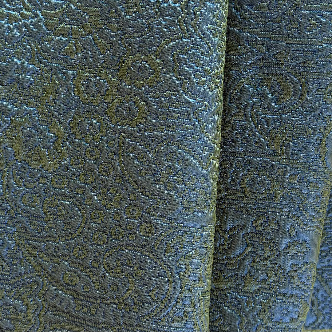 Etro Iridescent Paisley Mermaid Tail Metallic Stretch Cotton Blend Brocade (Made in Italy)