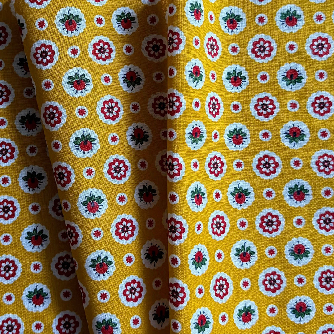 French Provence Buttercup Orimono Quilting Cotton (Made in Japan)