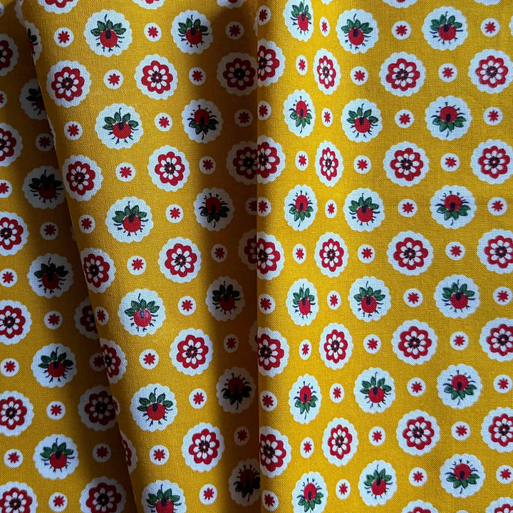 French Provence Buttercup Orimono Quilting Cotton (Made in Japan)