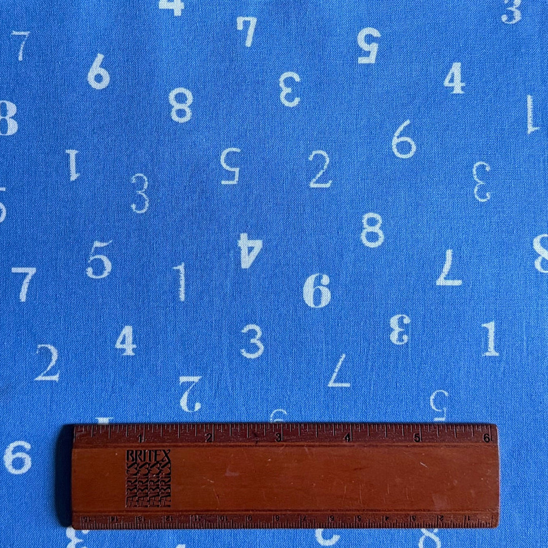 Numbers Away! Periwinkle Quilting Cotton (Made in Japan)