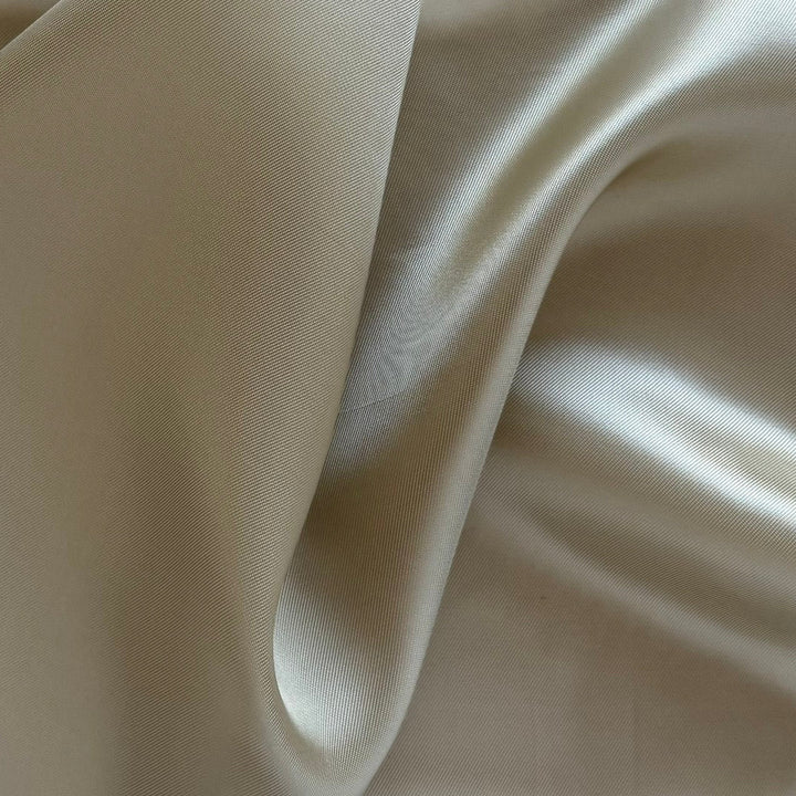 Sandy Beige Cupro Rayon Bemberg Twill Lining (Made in Italy)