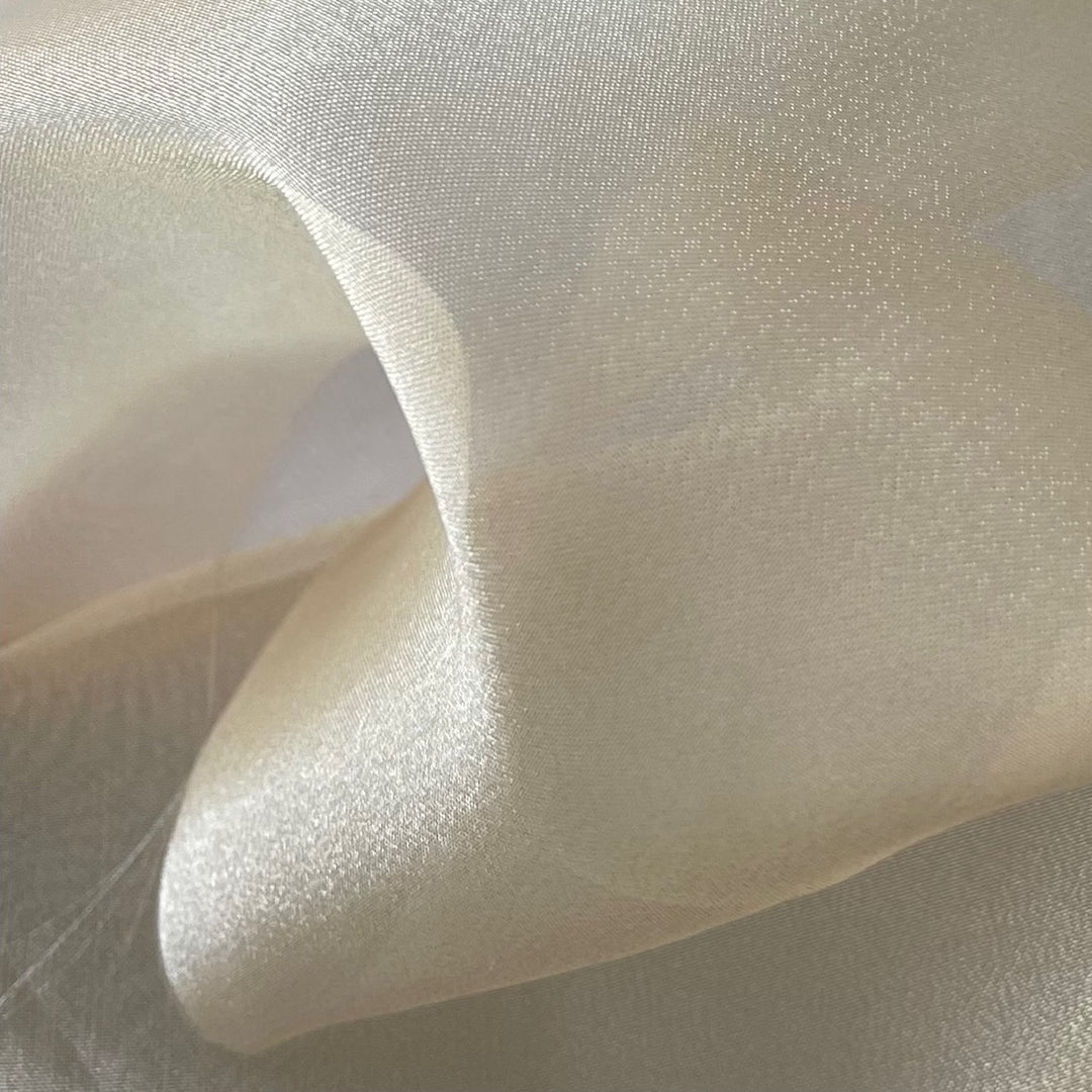 Sheer Soft Gold Twinkle Polyester Organza