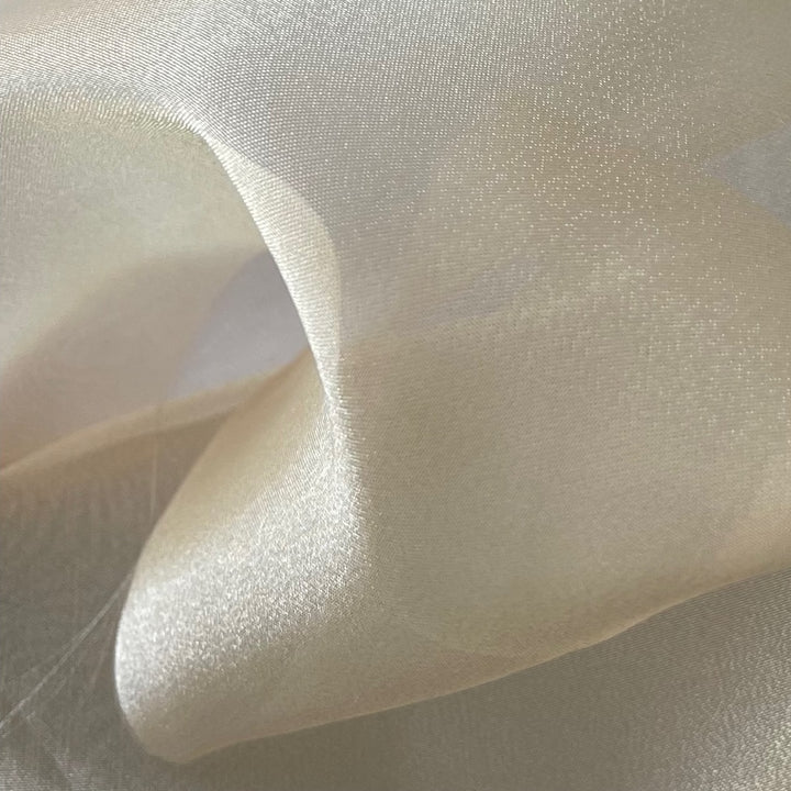 Sheer Soft Gold Twinkle Polyester Organza