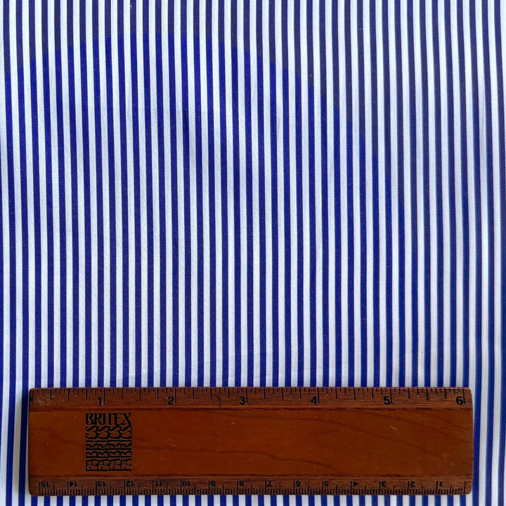 Designer Royal Purple & White 2-Ply Cotton Shirting (Made in Italy)