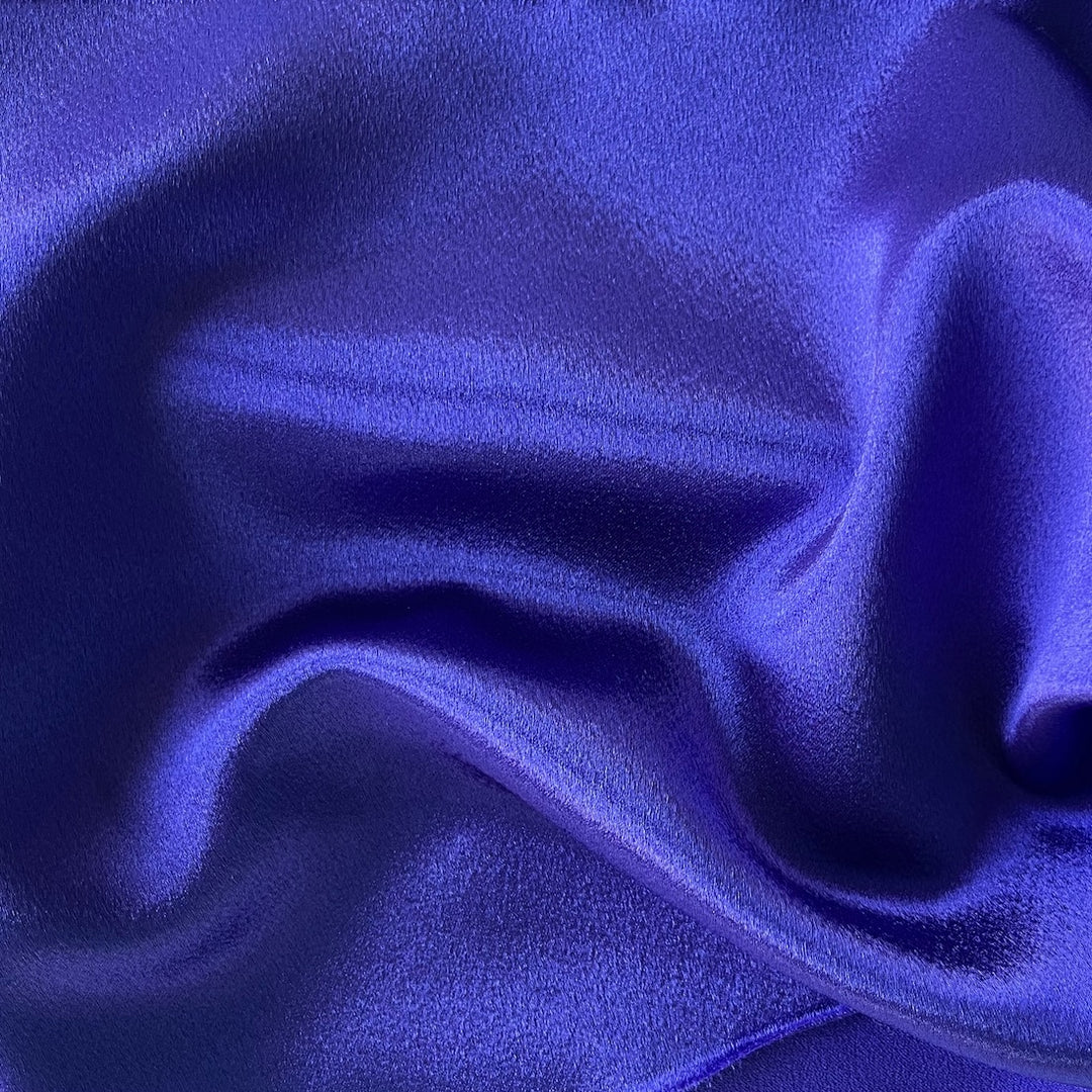 Deep Crocus Purple Polyester Crepe Back Satin (Made in Japan)