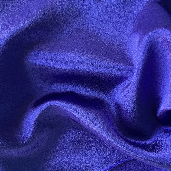 Deep Crocus Purple Polyester Crepe Back Satin (Made in Japan)