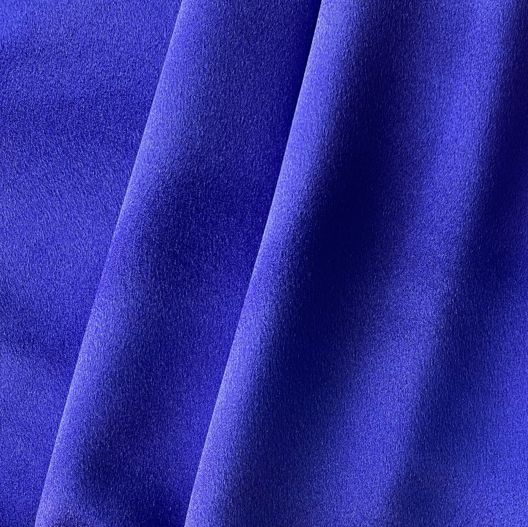 Deep Crocus Purple Polyester Crepe Back Satin (Made in Japan)