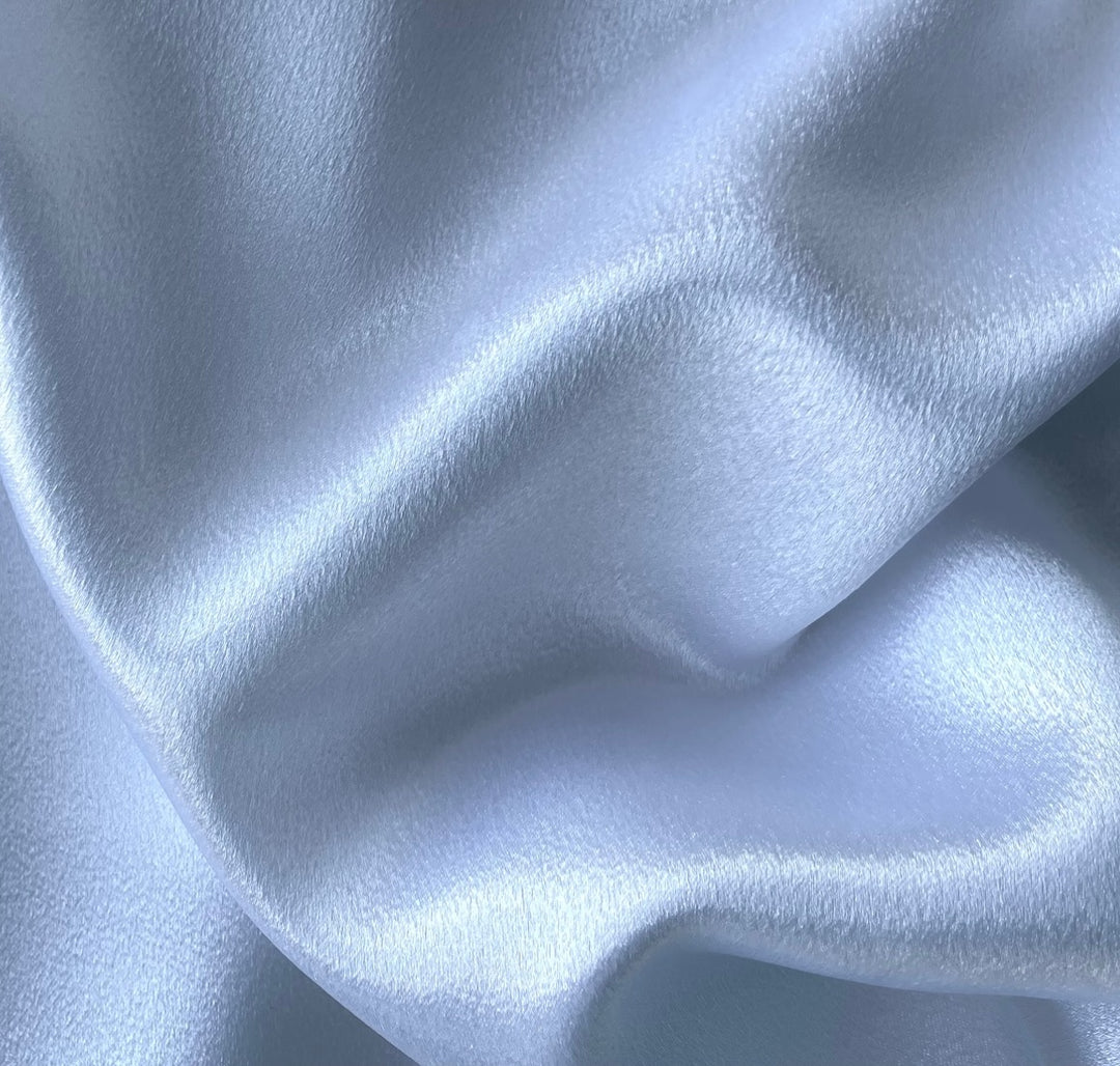 Bright White Polyester Crepe Back Satin (Made in Japan)