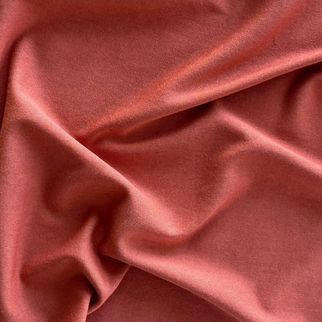 Butter Soft Ocean Coral Micromodal Jersey Knit (Made in USA)