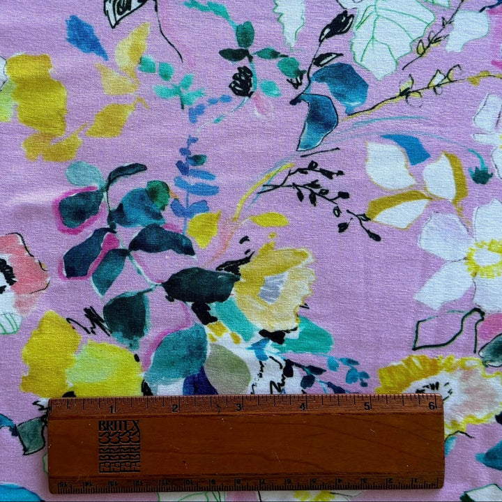 Butter Soft Watercolor Floral Micromodal Jersey Knit (Made in USA)