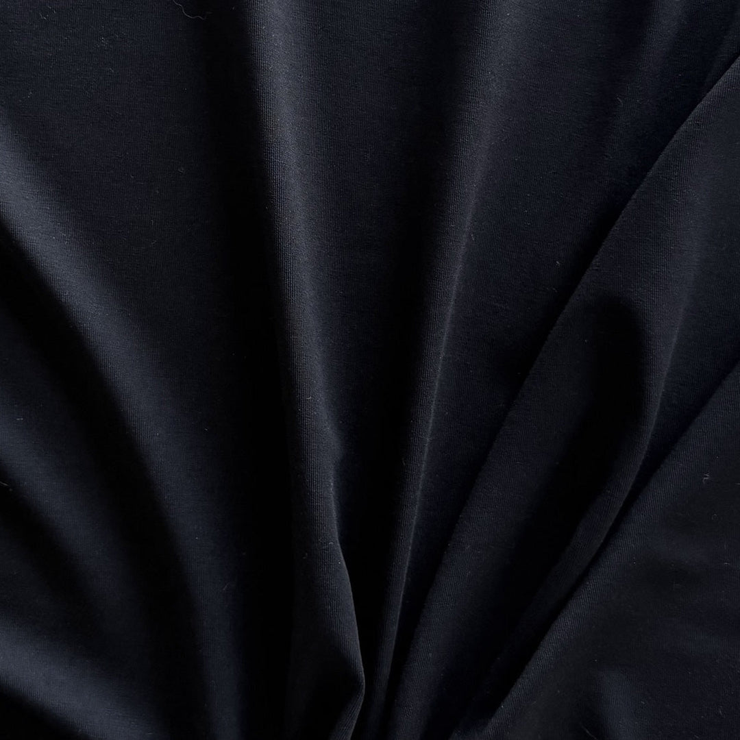 Butter Soft Chic Black Micromodal Jersey Knit (Made in USA)