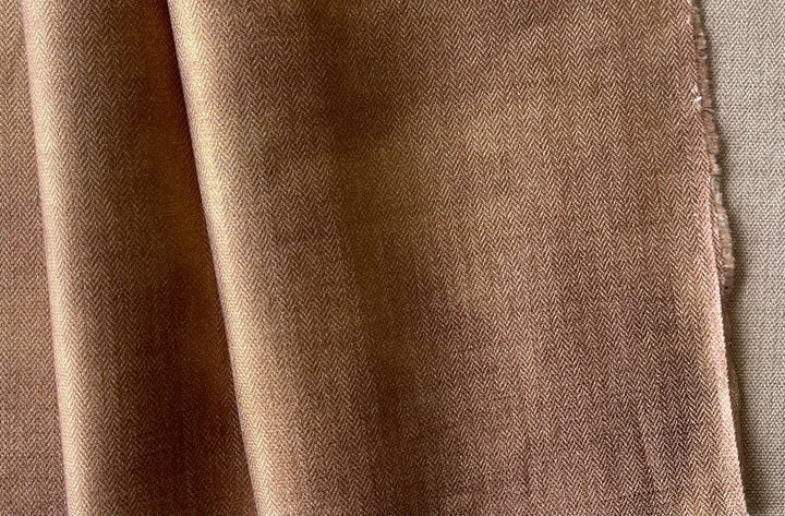 Mid-Weight Copper Herringbone Linen Blend (Made in Italy)