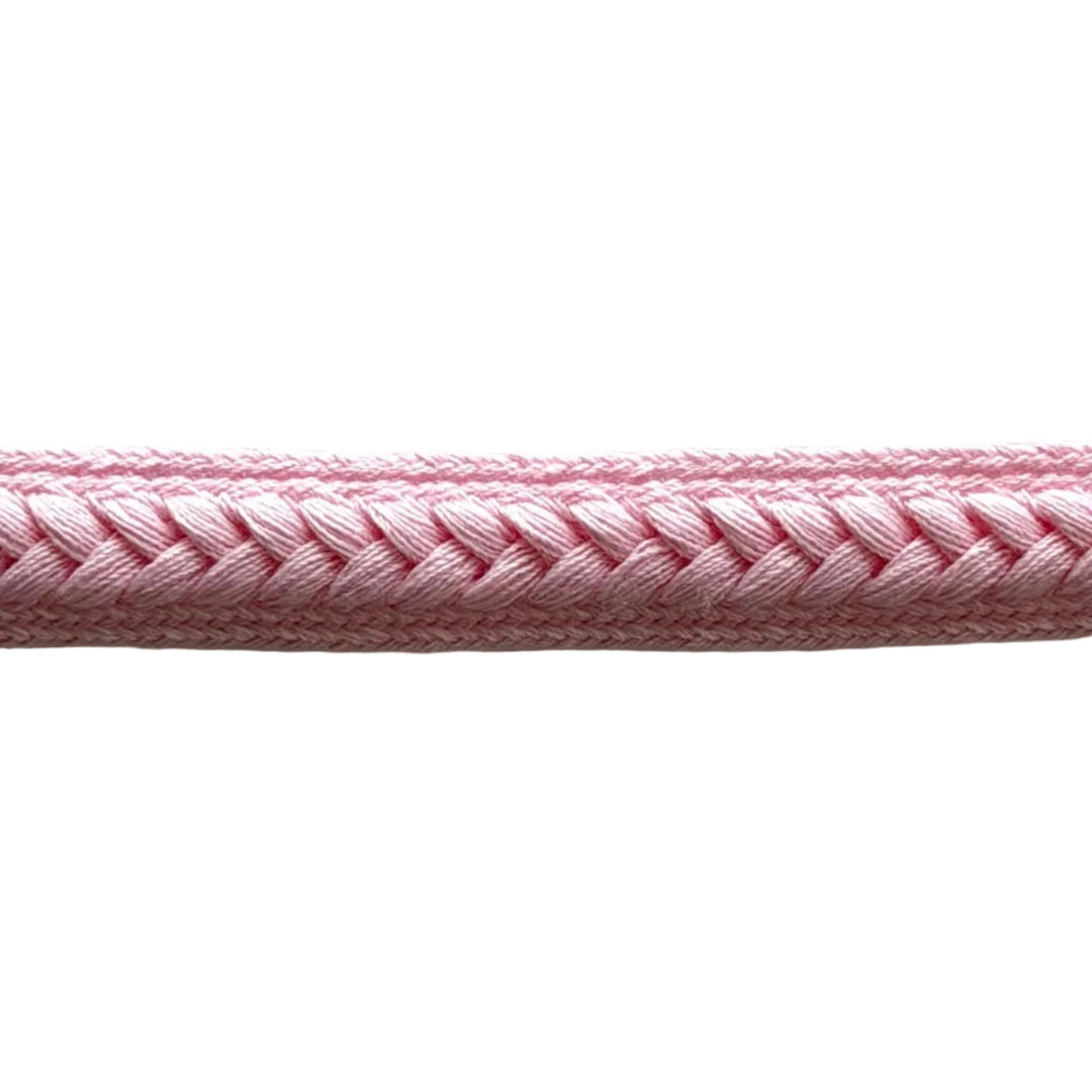 1/2" Soft Peppermint Pink Cotton Braided Trim (Made in France)