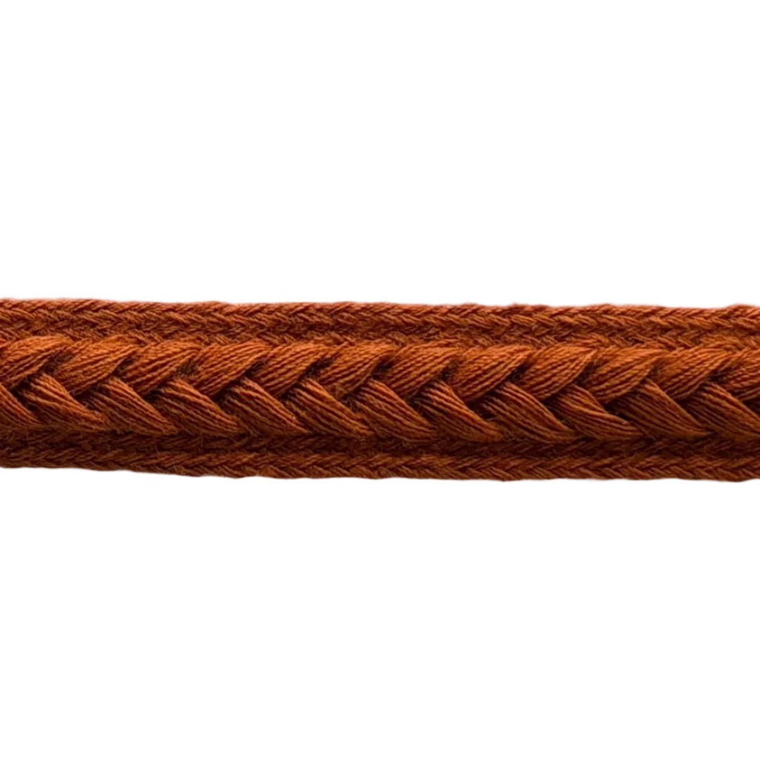 1/2" Copper Cotton Braided Trim (Made in France)
