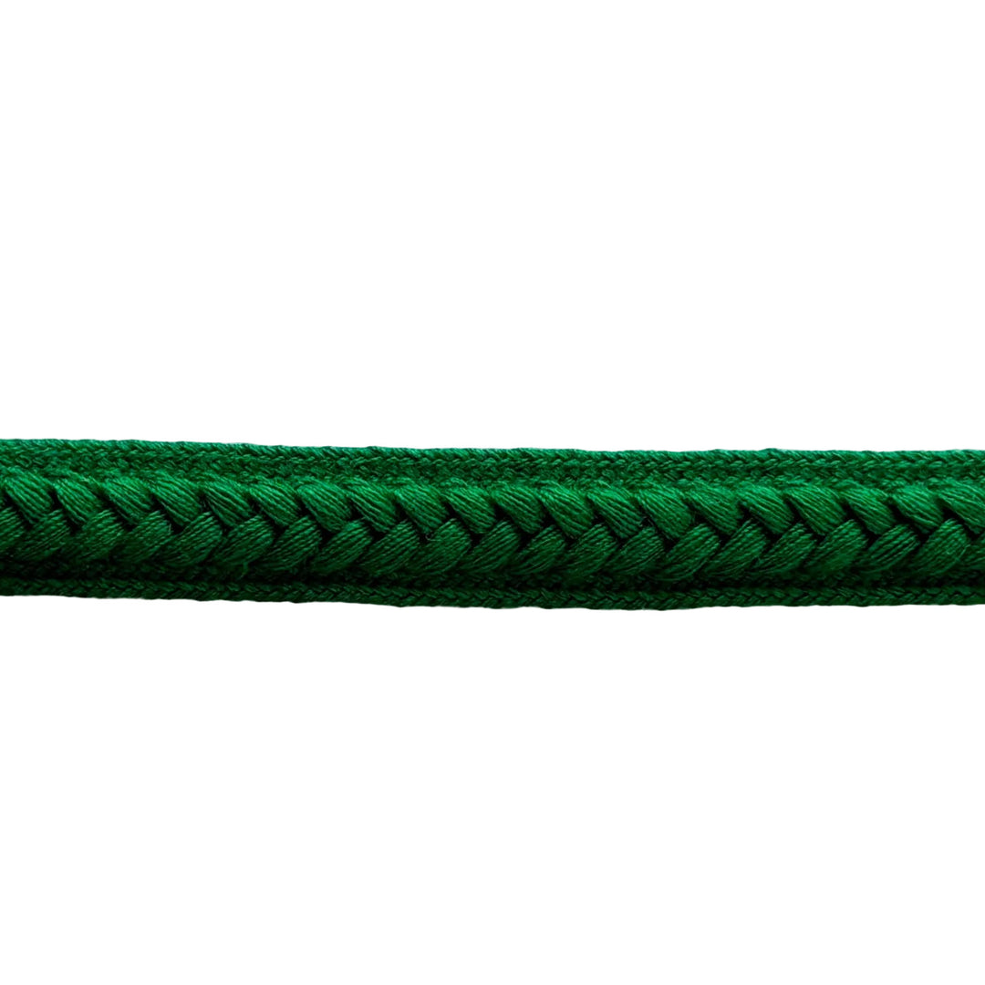 1/2" Emerald Green Grey Cotton Cotton Trim (Made in France)