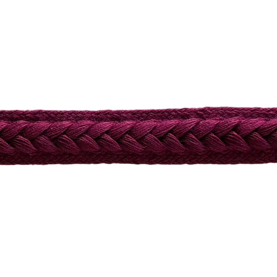 1/2" Raspberry Pie Cotton Braided Trim (Made in France)