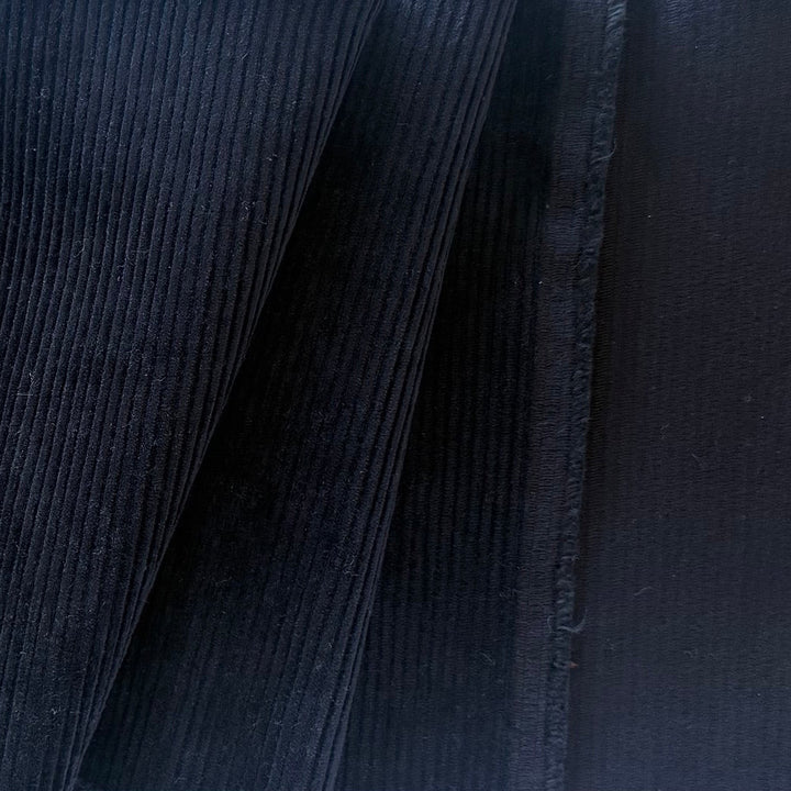 Moncler Ravens's Wing Blue-Black Mid-Wale Cotton Corduroy (Made in Italy)