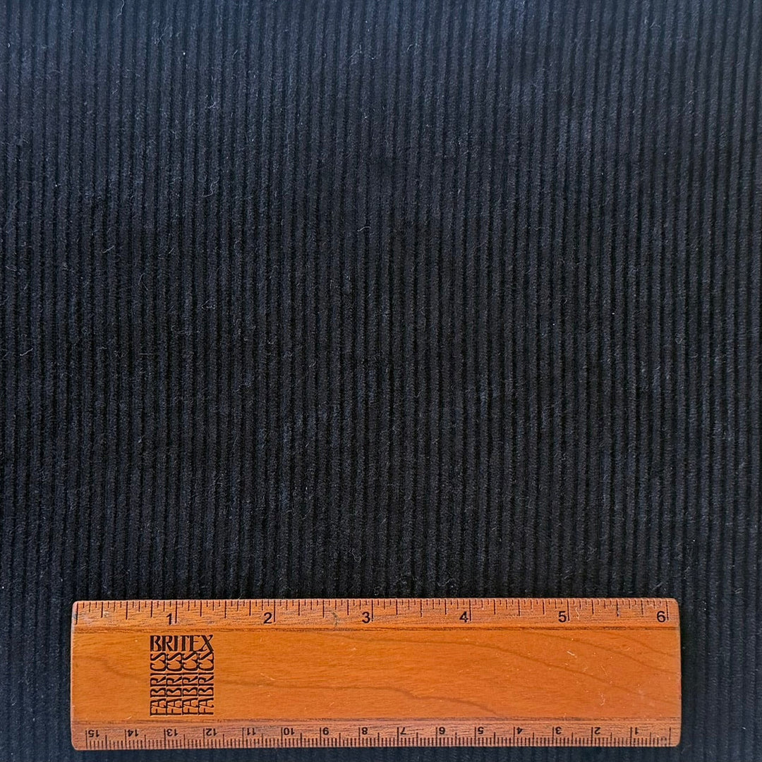 Moncler Ravens's Wing Blue-Black Mid-Wale Cotton Corduroy (Made in Italy)