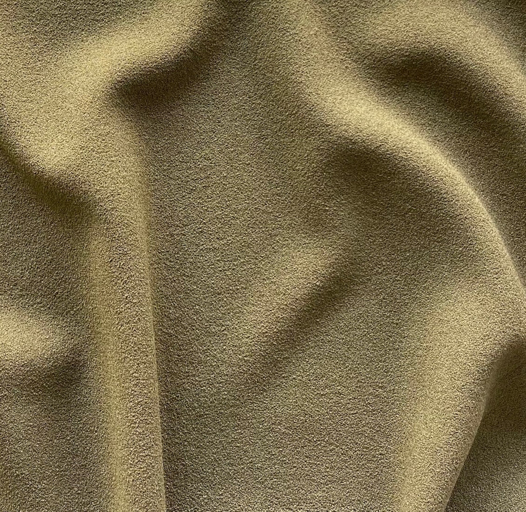 Drapey Bronzed Olive Stretch Rayon Viscose Crepe (Made in Italy)