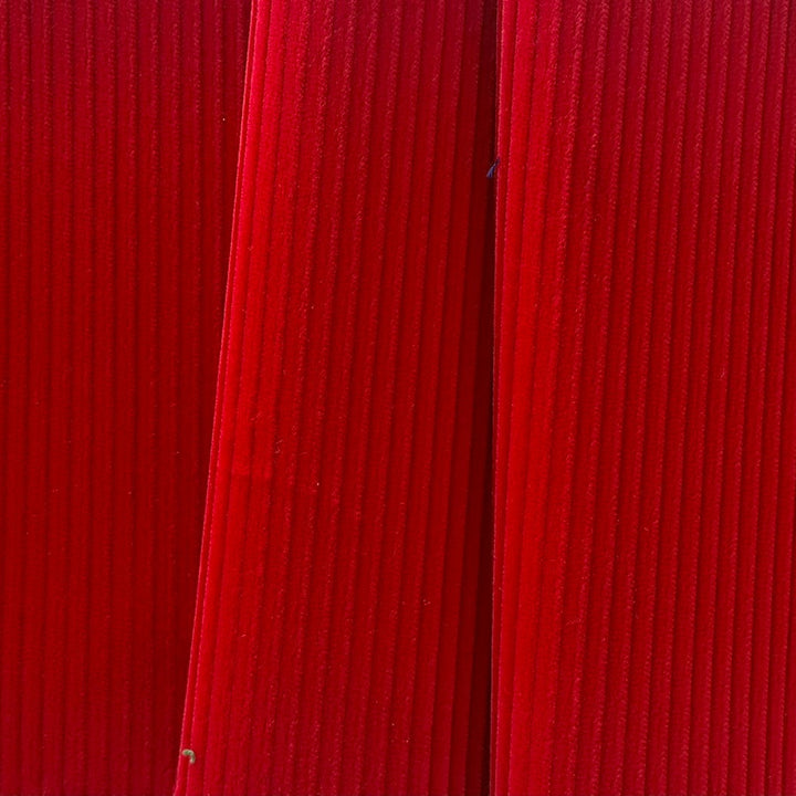 Moncler Holiday Red Backed Stretch Mid-Wale Cotton Corduroy (Made in Italy)