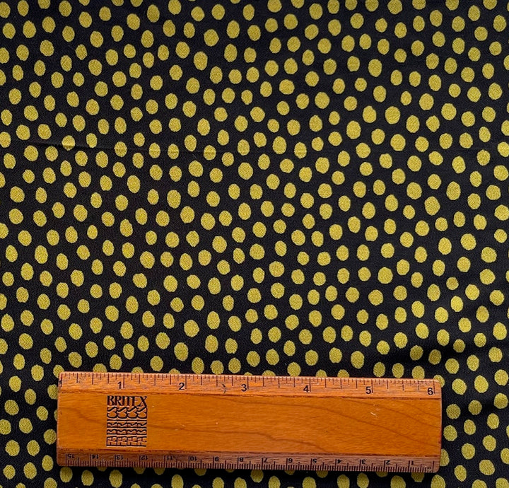 Light-Weight Dotted Bee-Tastic Stretch Rayon Viscose Crepe (Made in Italy)