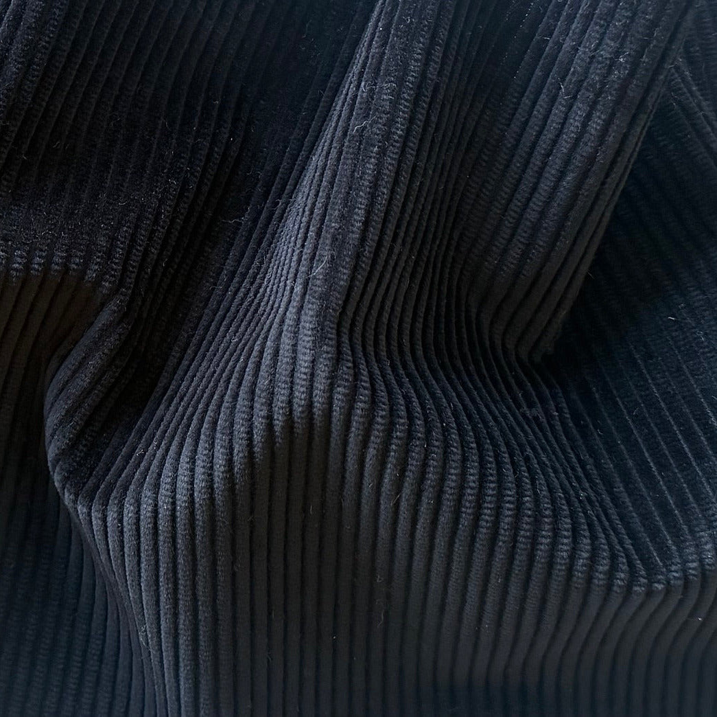 Moncler Onyx Black Mid-Wale Cotton Corduroy (Made in Italy)
