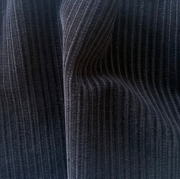 Moncler Jet Black Stitched Back Wide-Wale Cotton Velvet Corduroy (Made in Italy)