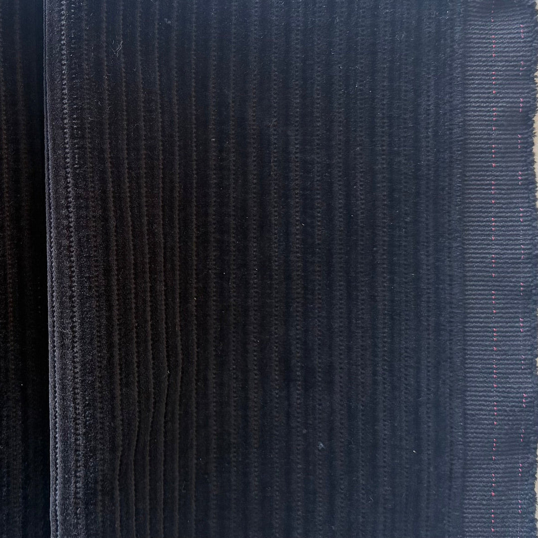 Moncler Jet Black Stitched Back Wide-Wale Cotton Velvet Corduroy (Made in Italy)