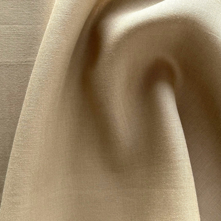 Light-Weight Semi-Sheer Khaki Linen (Made in Lithuania)