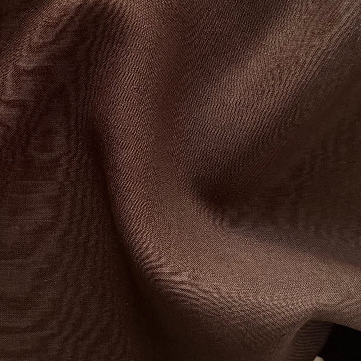 Mid-Weight Chocolate Truffle Brown Linen (Made in Lithuania)