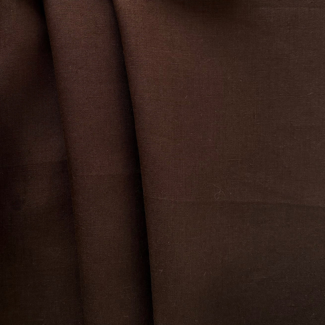 Mid-Weight Chocolate Truffle Brown Linen (Made in Lithuania)