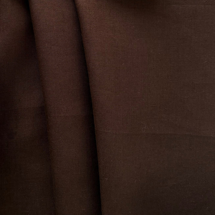 Mid-Weight Chocolate Truffle Brown Linen (Made in Lithuania)