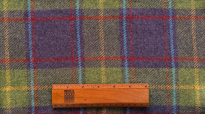 Mossy Plum Soft Shetland Wool Plaid (Made in Ireland)